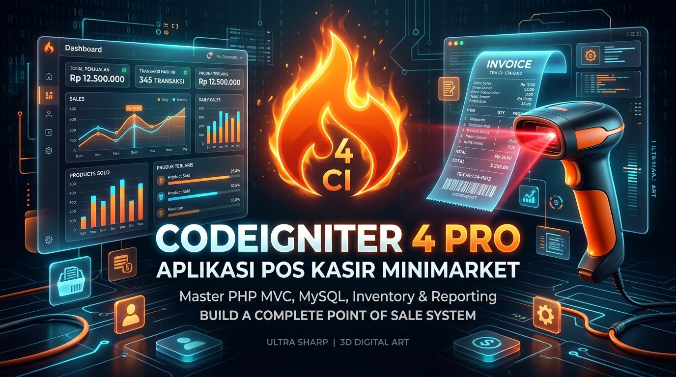 CodeIgniter 4 Pro: Membangun Aplikasi POS Kasir Minimarket Multi-Cabang