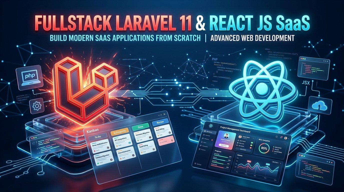 Fullstack Laravel 11 & React JS: Membangun Aplikasi SaaS Project Management Multi-Tenant